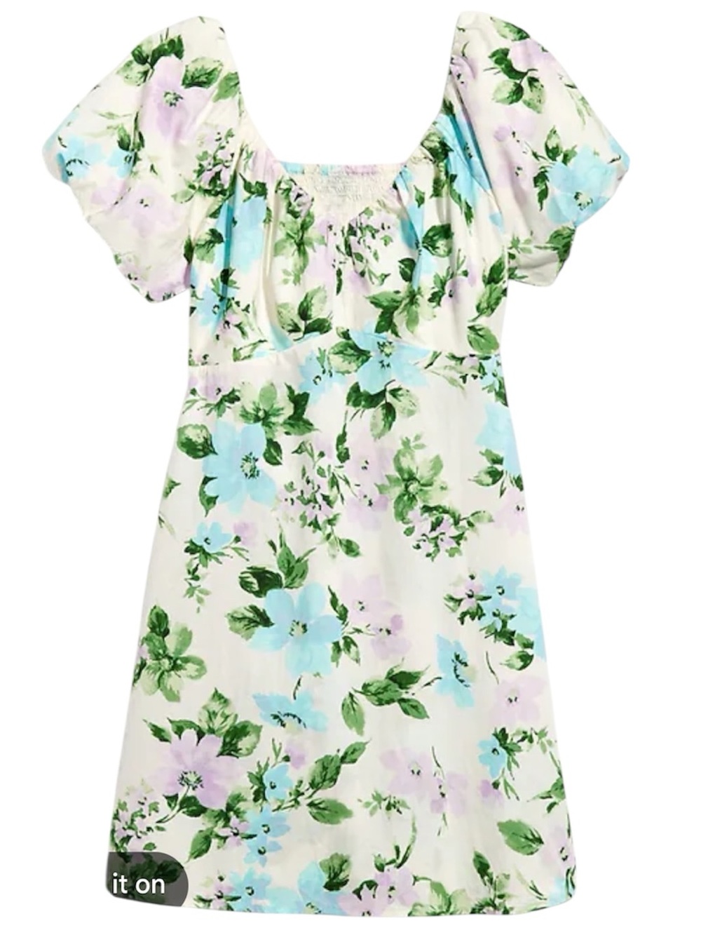 Old Navy Floral V-Neck Mini Swing Dress Sz L NWT